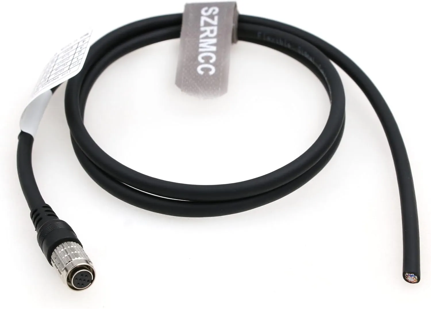 SZRMCC Hirose 8 Pin Female to Open End HR25-7TR-8S Shielded I/O Power Cable Cable for FLIR Allied Vision Mako GigE CCD DAHENG Imaging Industry Machine Vision Camera (1m)