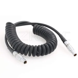SZRMCC Steadicam Zephyr 0B 3 Pin Male to 0B 2 Pin Male Coiled Power Cable for Teradek Bolt Cube (Coiled Cable)