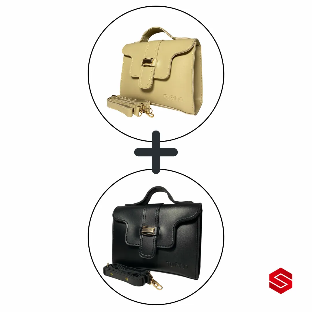 Tasha's (DUO DEAL) - Crossbody Bag (BEIGE   BLACK)