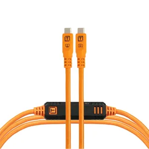 Tether Tools TetherPro Optima 10G USB Exclusive Data Transfer, 15’ (4.6M) Straight to Straight Cable - Orange