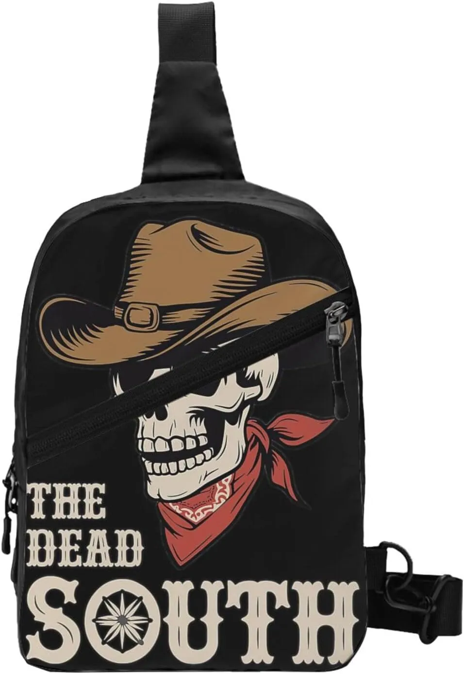 The Dead Music South Crossbody Bag Sling Handbag Adjustable Shoulder Bag Hiking Daypack Stylish Chest Package Foldable Multipurpose Daypack for Shopping