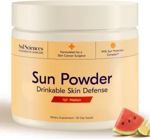 The First 3-in-1 Drinkable Skincare, by World-Class Dermatologist & Skin Surgeon, Regenerative Formula, Nicotinamide, Collagen Peptides, Biotin, Glutathione (30 Servings, Melon Sunrise)