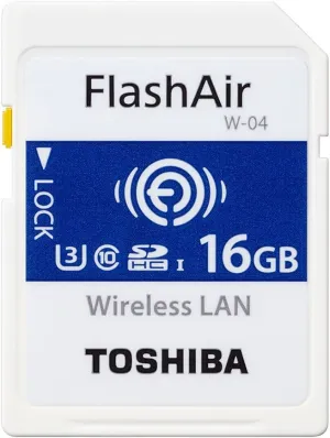 Toshiba FlashAir 4th Generation SD Wifi SDHC / SDXC memory card - 16GB (OEM Pack)