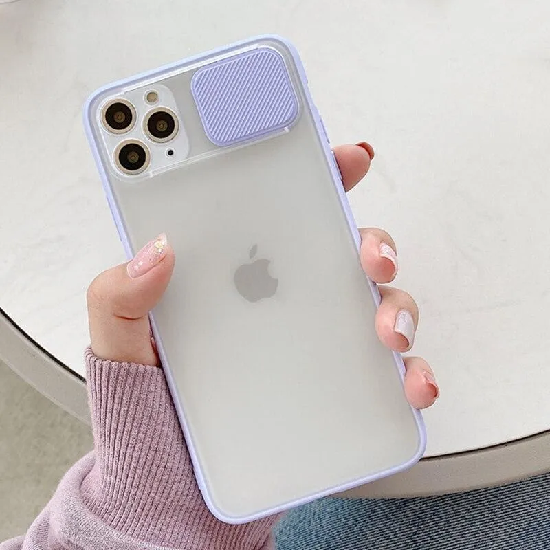 Transparent Camera Shield Shockproof iPhone Case