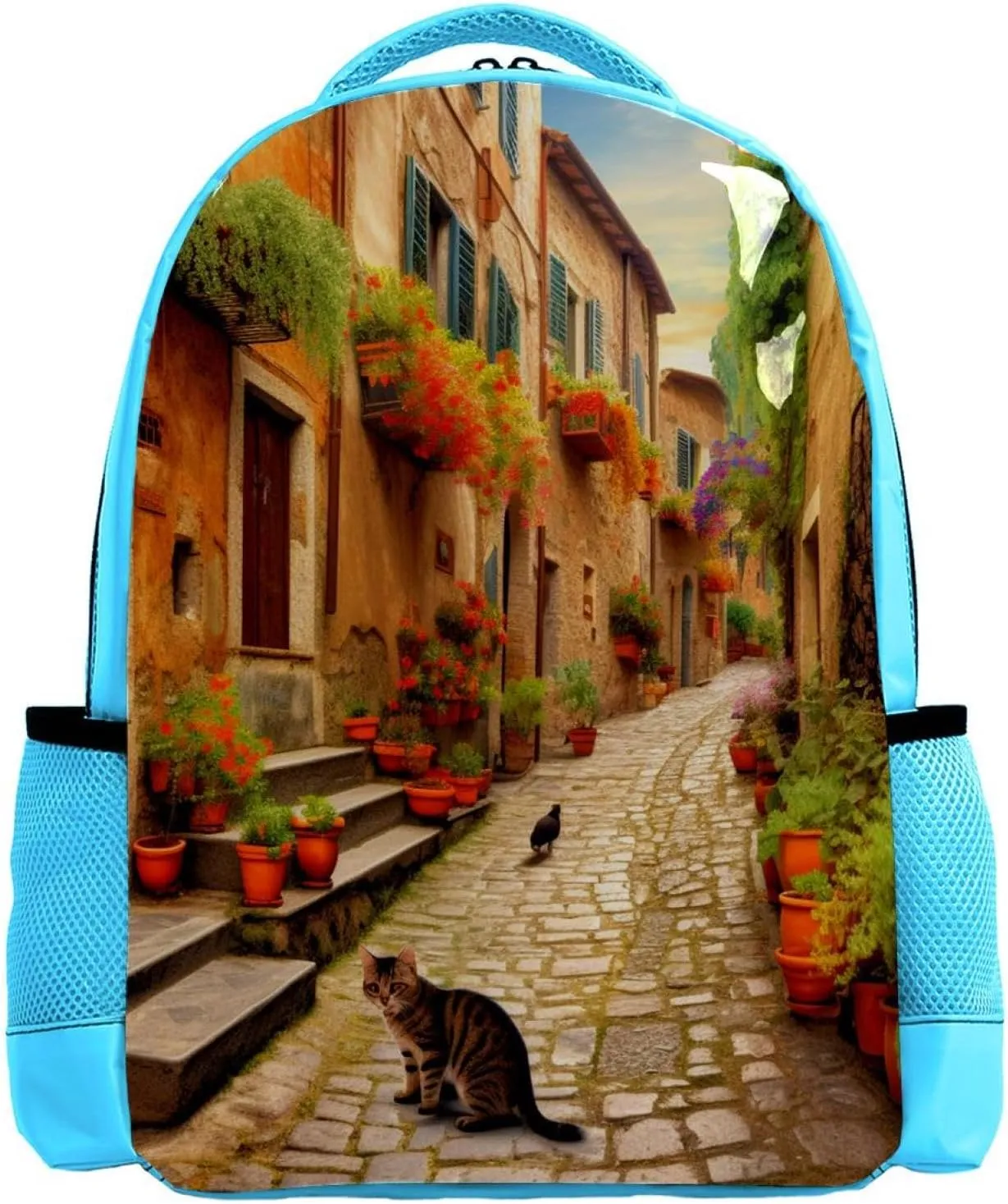 Travel Backpack,Work Backpack,Back Pack,Vintage Yard Home Plants,Backpack