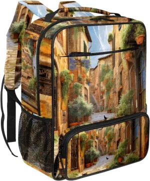 Travel Backpack,Work Backpack,Back Pack,Vintage Yard Home Plants,Backpack