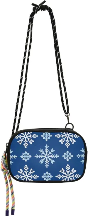 Trendy Snowflake Blue Cross Body Bag for Women Comfort with Adjustable Strap Over Shoulder Purse Take a walk bultos de para mujeres