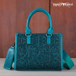 Trinity Ranch Western Cowgirl Purse Floral Crossbody Tote Turquoise