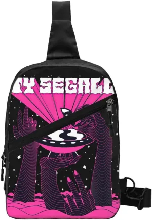 Ty Music Segall Crossbody Bag Sling Handbag Adjustable Shoulder Bag Hiking Daypack Classic Chest Package Foldable Multipurpose Daypack for Sport