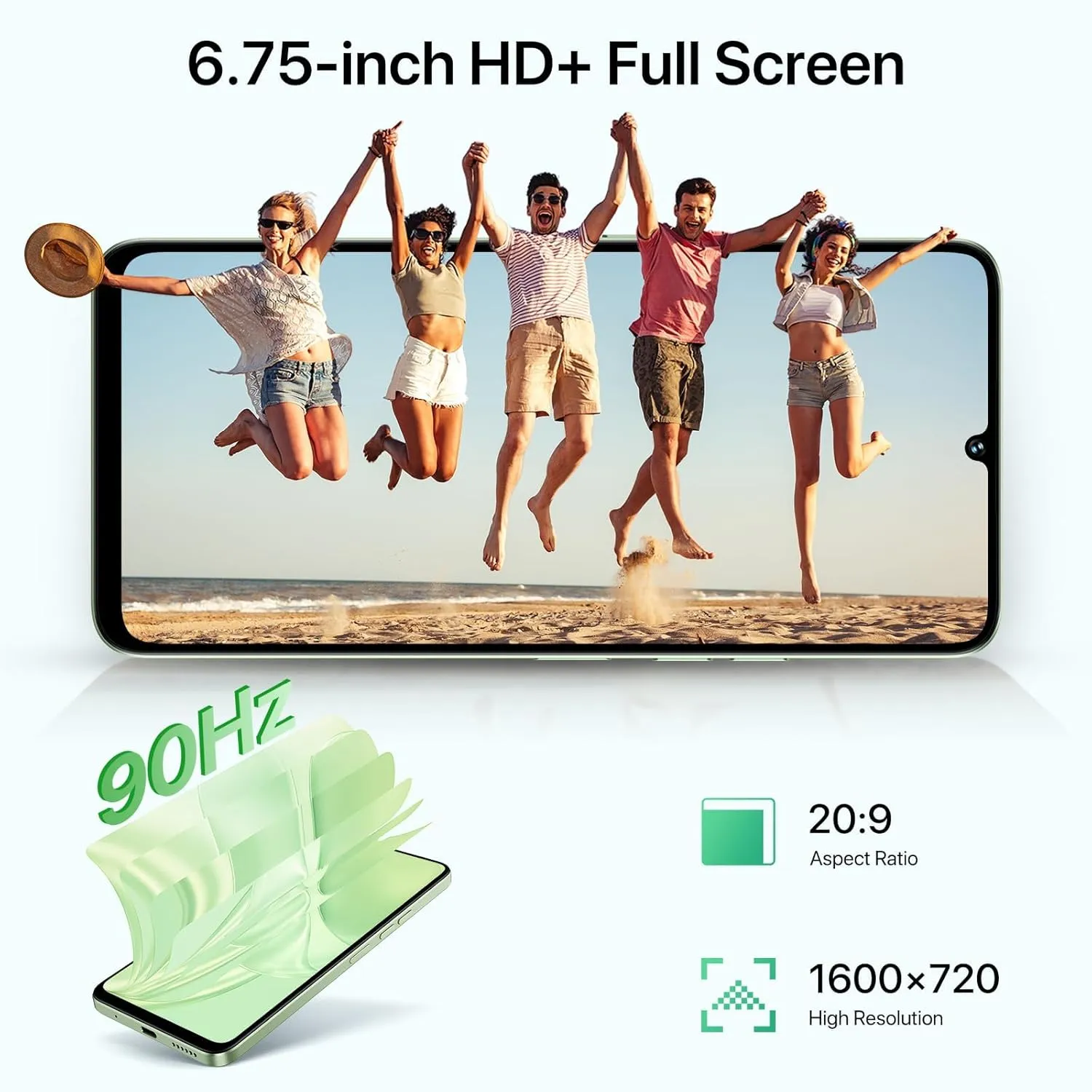 UMIDIGI G9 5G Cell Phone, Android 14 Unlocked Phones, 12(6 6) GB  128GB/1TB TF Expand, 5G Dual SIM, 50MP Camera, 6.75" HD  90Hz Display, AI Face & Fingerprint Unlock, 5000mAh Android Phone Green