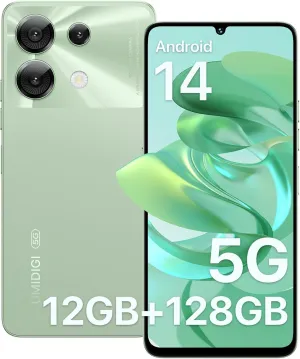 UMIDIGI G9 5G Cell Phone, Android 14 Unlocked Phones, 12(6 6) GB  128GB/1TB TF Expand, 5G Dual SIM, 50MP Camera, 6.75" HD  90Hz Display, AI Face & Fingerprint Unlock, 5000mAh Android Phone Green