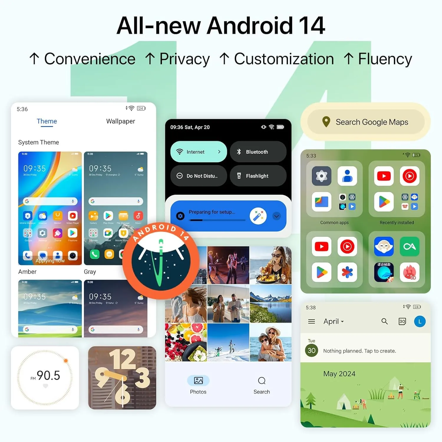 UMIDIGI G9 5G Cell Phone, Android 14 Unlocked Phones, 12(6 6) GB  128GB/1TB TF Expand, 5G Dual SIM, 50MP Camera, 6.75" HD  90Hz Display, AI Face & Fingerprint Unlock, 5000mAh Android Phone Green