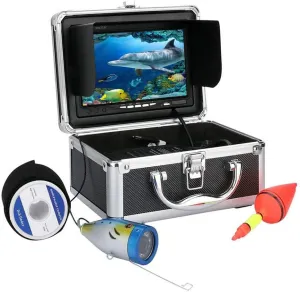 Underwater Fishing Camera Viewing System, with Carrying Case 7inch Monitor 12 LEDs 1000TVL HD Fish Finder Waterproof Fishing Camera 20M Cable(UK Plug),EU