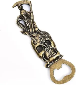 Unique Vintage Grim Reaper Cool Fantastic Wine Beer Bottle Opener for Bar Bartender Men and Women, Party, Kitchen, Home, Thanksgiving, Christmas (Grim Reaper, standard)