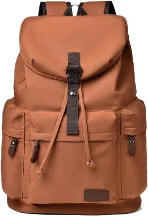 Unisex College Backpack, Retro Vintage Casual Daypack, Large-Capacity Travel Hiking Bag(Brown)