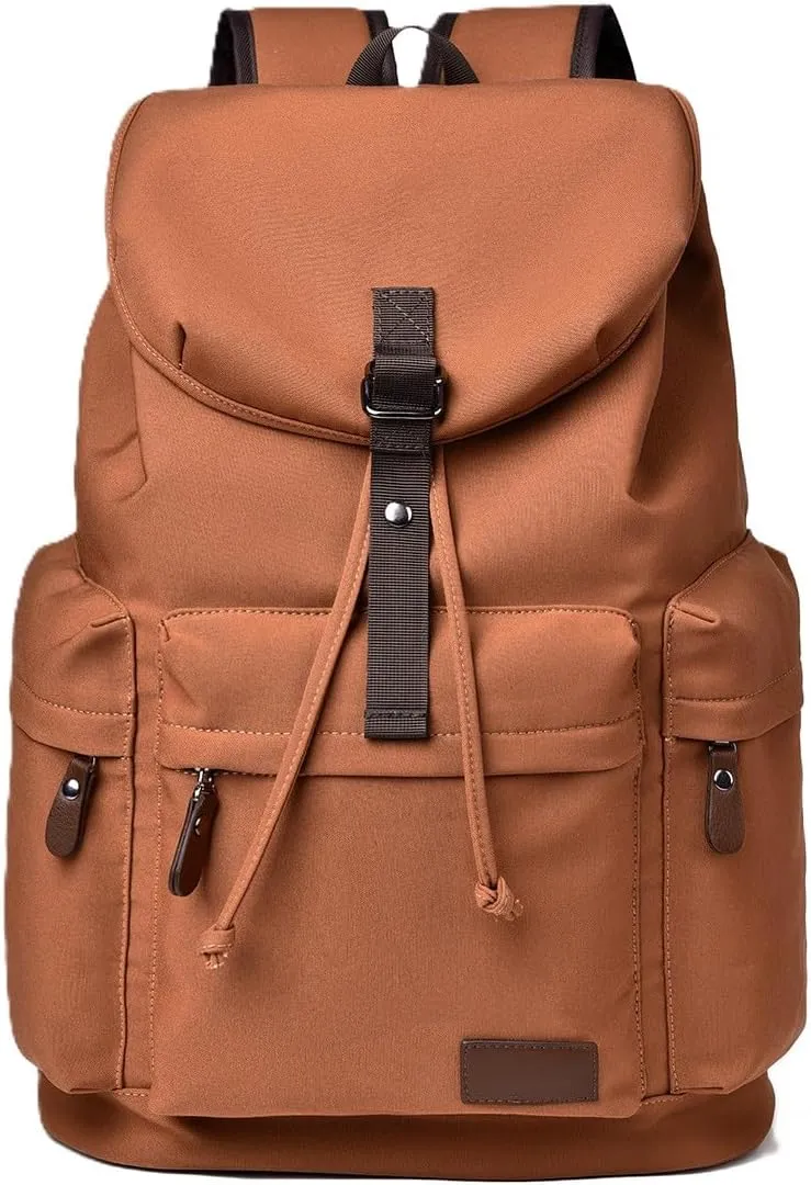 Unisex College Backpack, Retro Vintage Casual Daypack, Large-Capacity Travel Hiking Bag(Brown)
