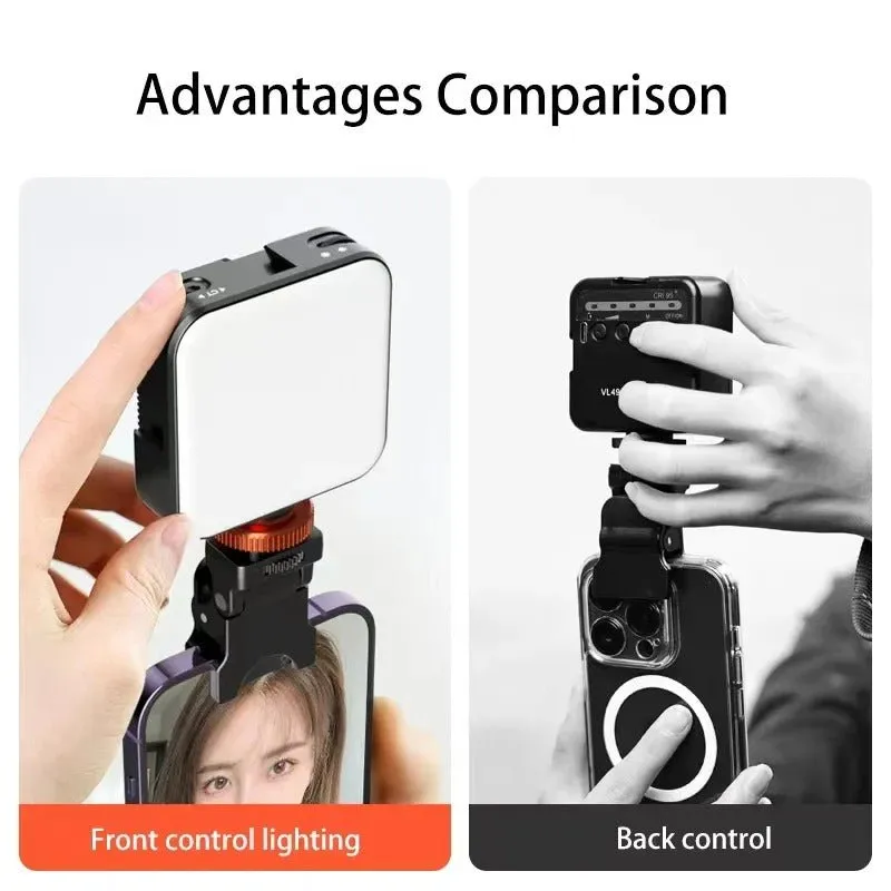 Universal Professional Shooting LED Camera Light - Clip-on Selfie Light LED for Phone Camera, Stabilizer, Video Conference, Zoom, Photography, and Makeup