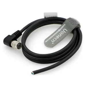 Uonecn Basler AVT GIGE CCD Industrial Camera Power Cable HR10A-7P-6S Right Angle 6-Pin Female to Open 3 Meters