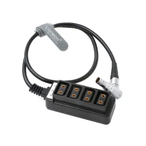 Uonecn Splitter Cable for RED DSMC2 Jetpack RTmotion Sidekick 4 Port D-tap Female to FHG.0B 2 pin Male