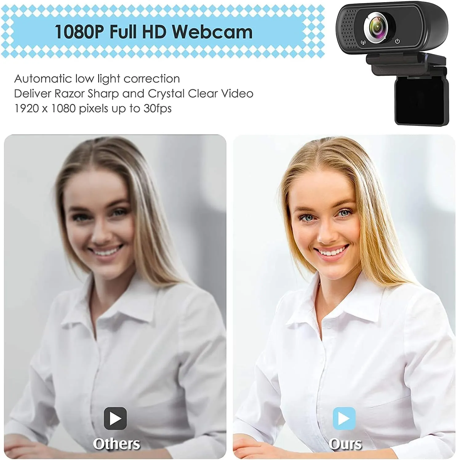 USB C Webcam for PC: 1080P HD Web Cam with Mic,Computer Camera with Privacy Cover & Tripod Stand for MAC Desktop Laptop, Wide Angle Webcam Pro Streaming Web Camera for Skype/Teams/Webex