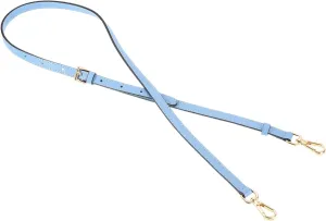 uxcell Genuine Leather Bag Strap Replacement Adjustable Crossbody Bag Straps, 37.4-45.3 Inch Purse Strap for Shoulder Bag Handbag Purse, Blue, Gold Buckle