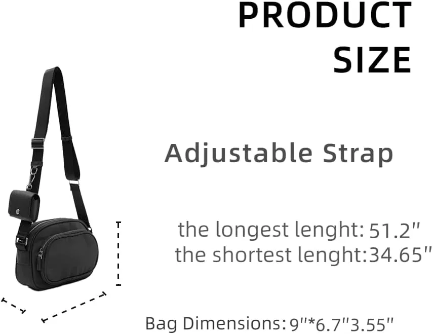 VAKAER Crossbody Bag for Women and Men Girls for Trave
