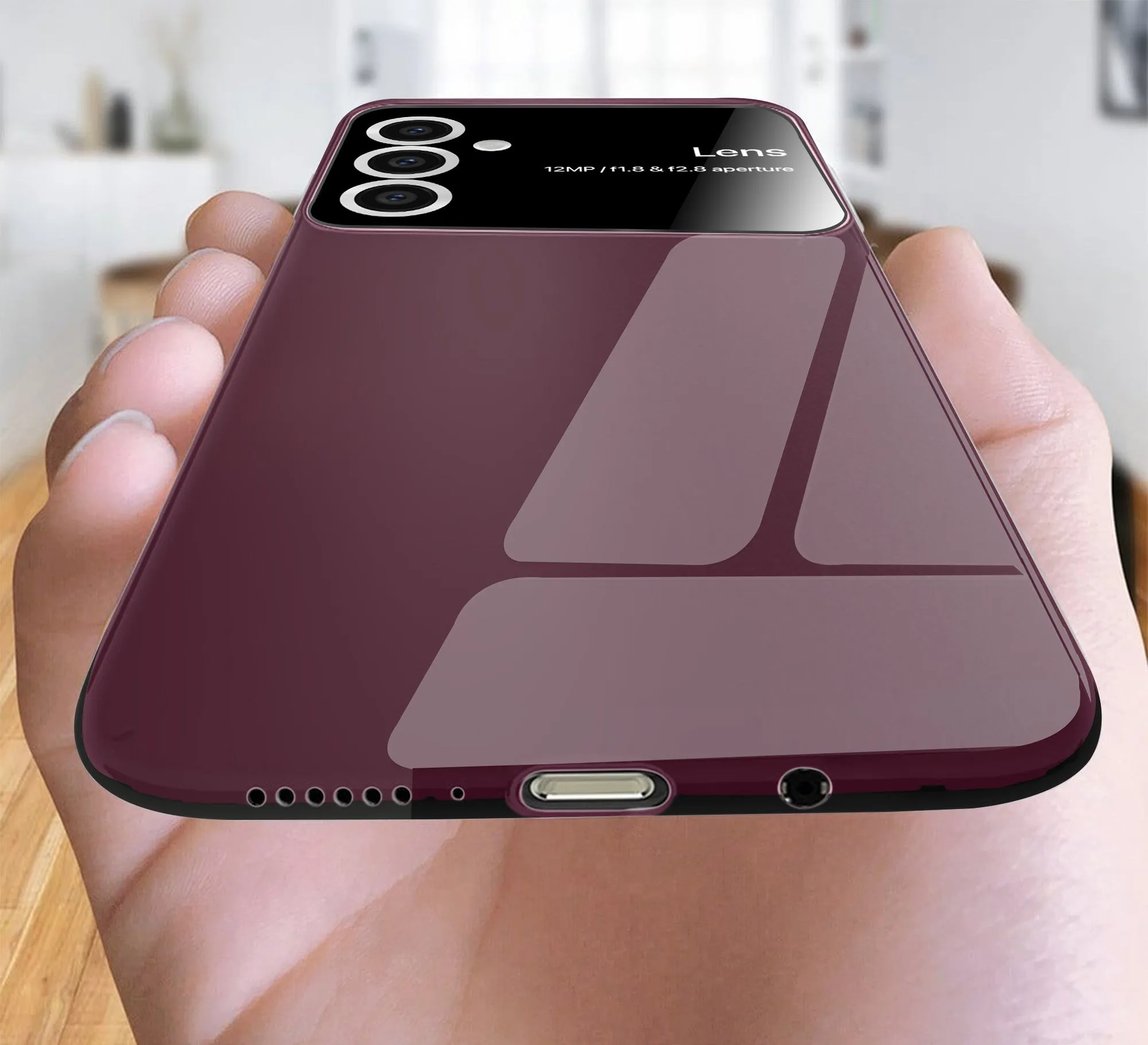 Vaku® Samsung Galaxy S24 5G Polarized Large Window Glass Camera Protector Dual Layer Shockproof Back Cover