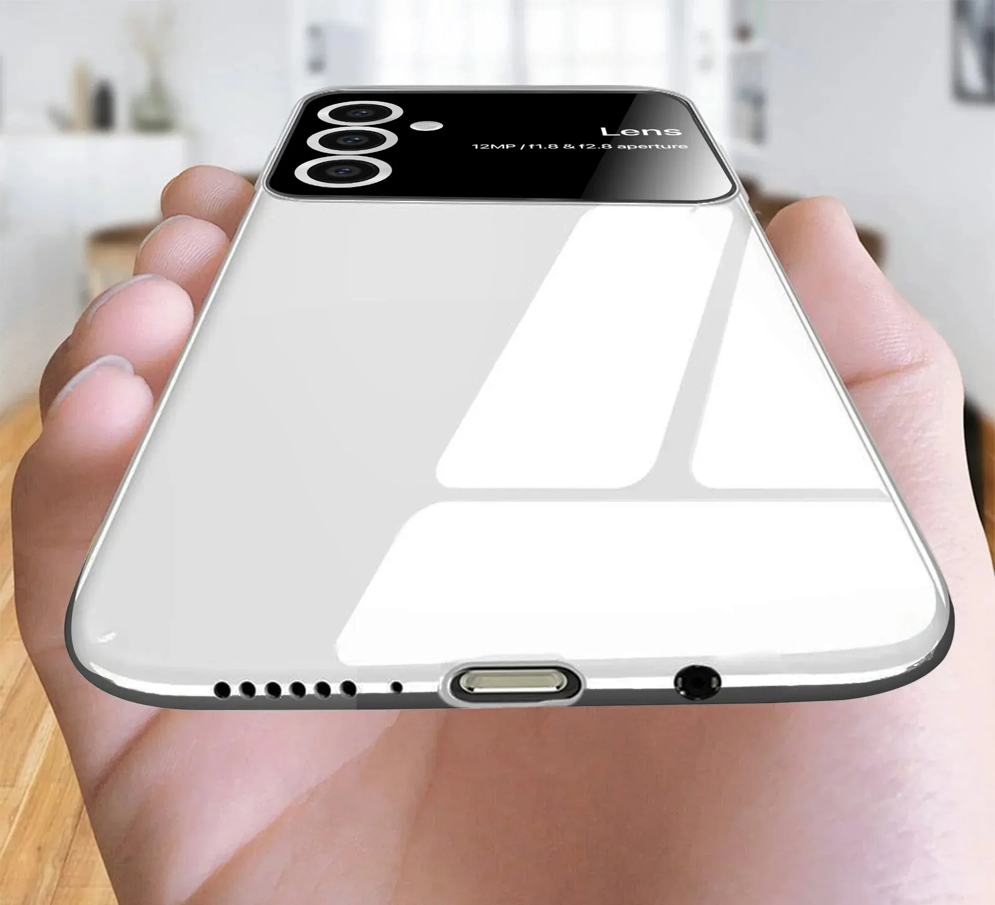 Vaku® Samsung Galaxy S24 5G Polarized Large Window Glass Camera Protector Dual Layer Shockproof Back Cover