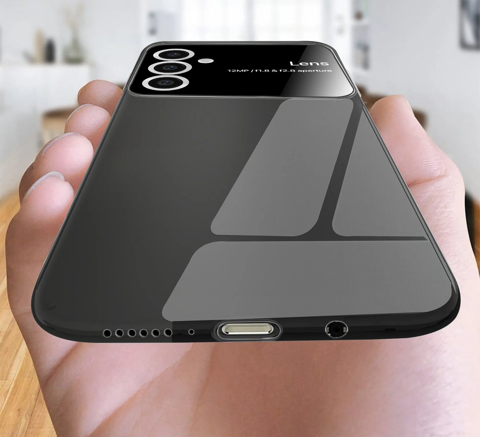 Vaku® Samsung Galaxy S24 5G Polarized Large Window Glass Camera Protector Dual Layer Shockproof Back Cover
