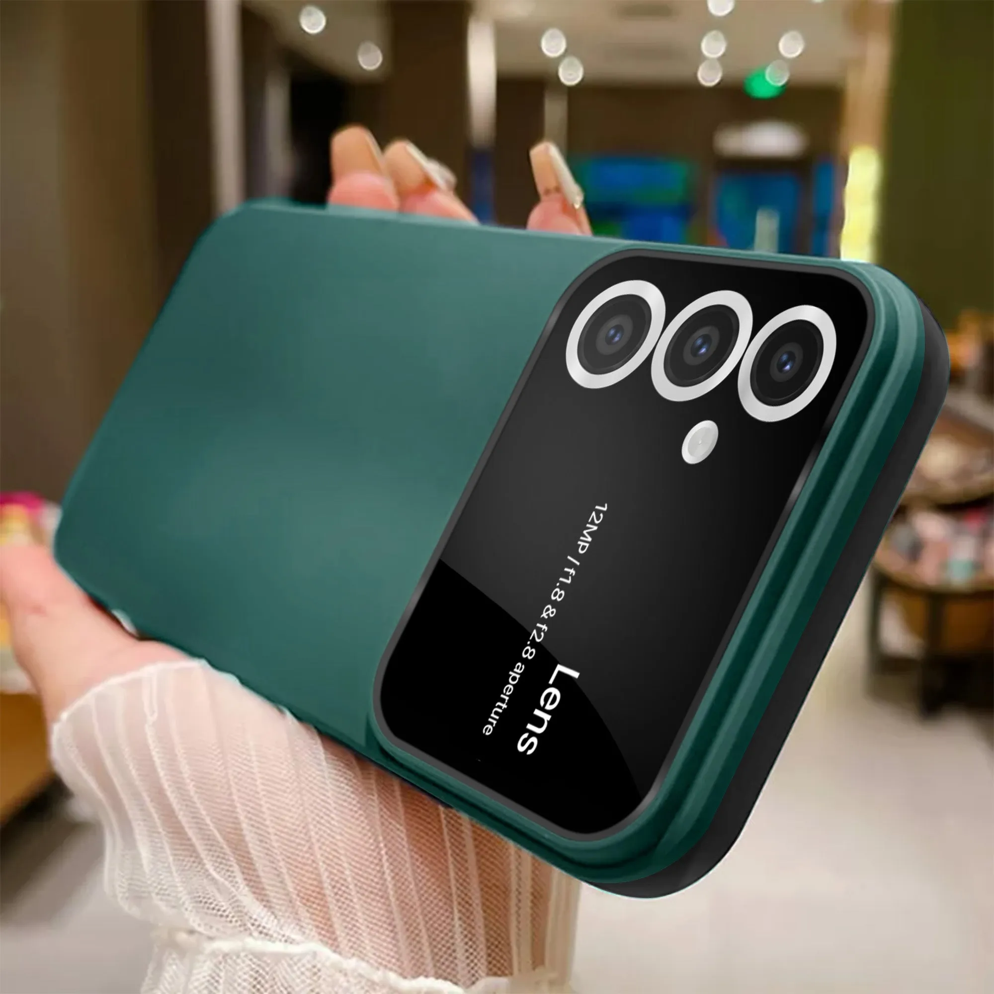 Vaku® Samsung Galaxy S24 5G Polarized Large Window Glass Camera Protector Dual Layer Shockproof Back Cover