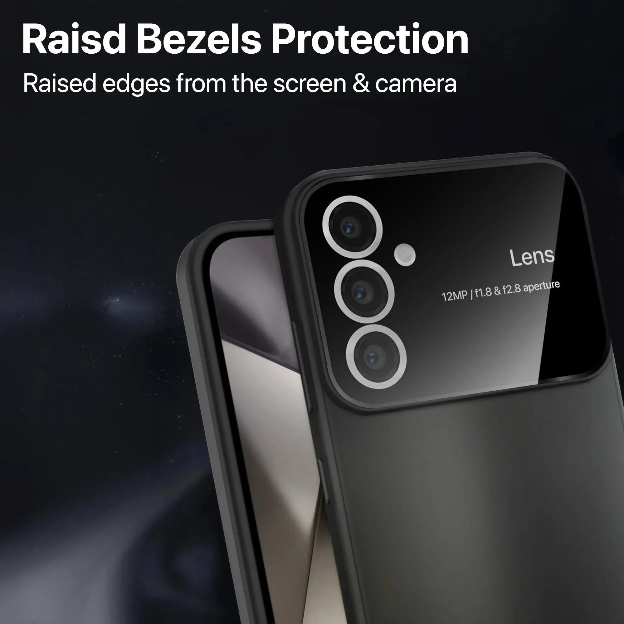 Vaku® Samsung Galaxy S24 5G Polarized Large Window Glass Camera Protector Dual Layer Shockproof Back Cover