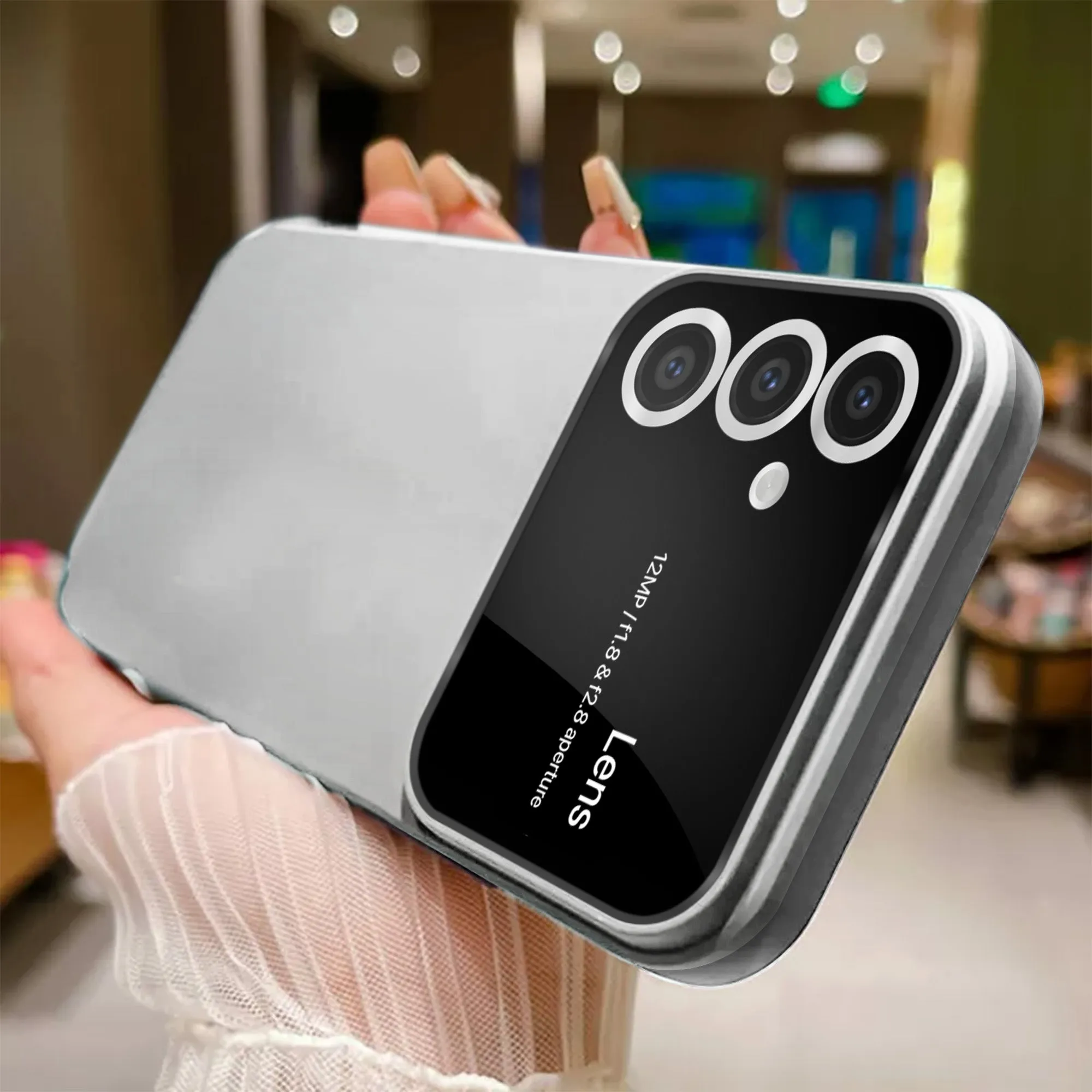 Vaku® Samsung Galaxy S24 5G Polarized Large Window Glass Camera Protector Dual Layer Shockproof Back Cover