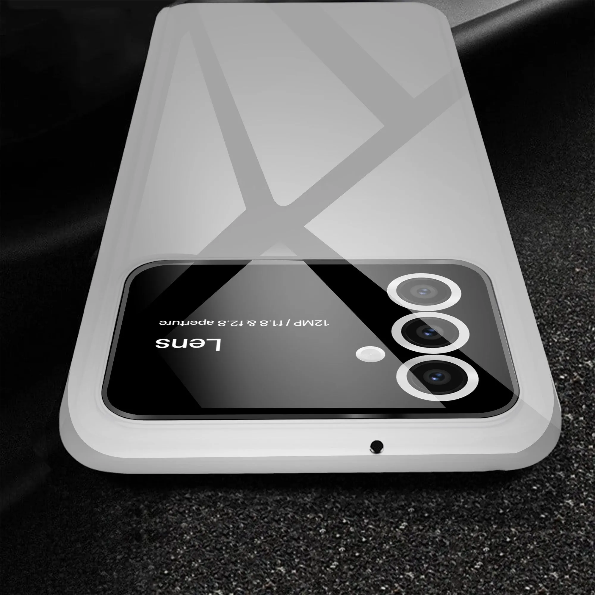 Vaku® Samsung Galaxy S24 5G Polarized Large Window Glass Camera Protector Dual Layer Shockproof Back Cover