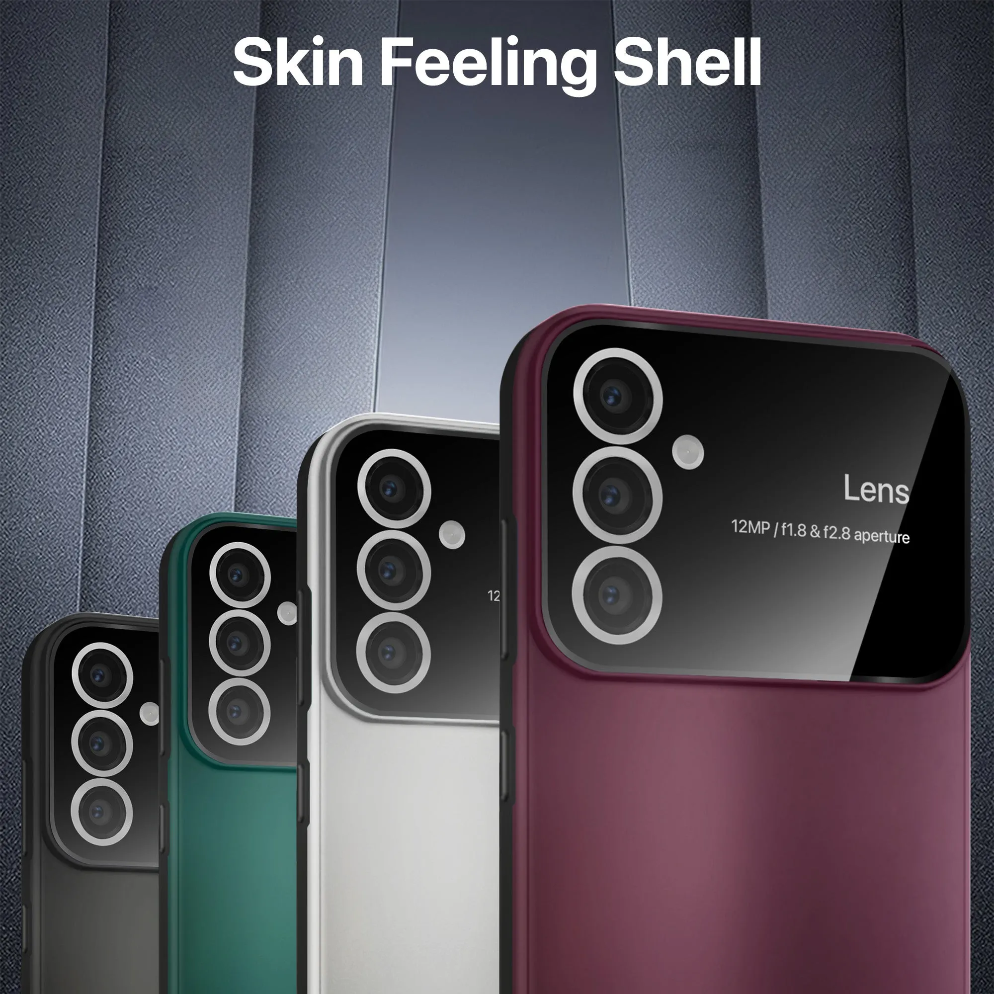 Vaku® Samsung Galaxy S24 5G Polarized Large Window Glass Camera Protector Dual Layer Shockproof Back Cover