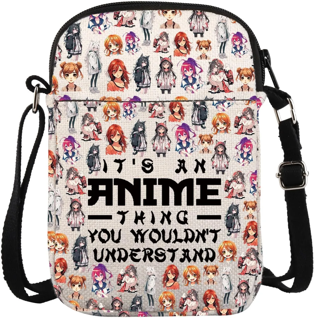 VAMSII Anime Girl Crossbody Bag Amine Inspired Gift Anime Cosplay Merchandise Gift Anime Kawaii Bag