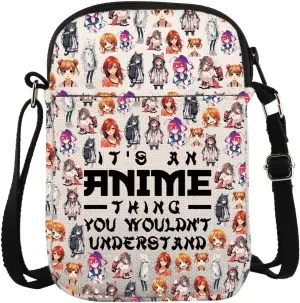 VAMSII Anime Girl Crossbody Bag Amine Inspired Gift Anime Cosplay Merchandise Gift Anime Kawaii Bag