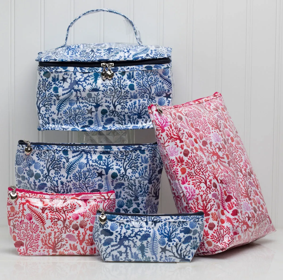 Vanity Bag, Seashells (Blue)