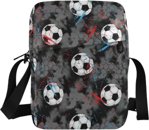 VIGTRO Small Messenger Bag Purse, Soccer Ball Sport Mini Crossbody Bag with Adjustable Strap for Women Men, Small Shoulder Bag for Travel Outdoor Sports
