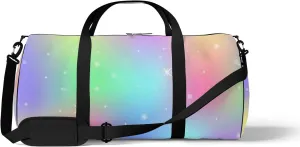 Vintage Abstract Colourful Rainbow Galaxy Sports Bag Tote Bag Waterproof Gym Bag with Shoulder Strap Zipper 2 Side Pockets for Men and Women, Travel and Storage Shoulder Bag.