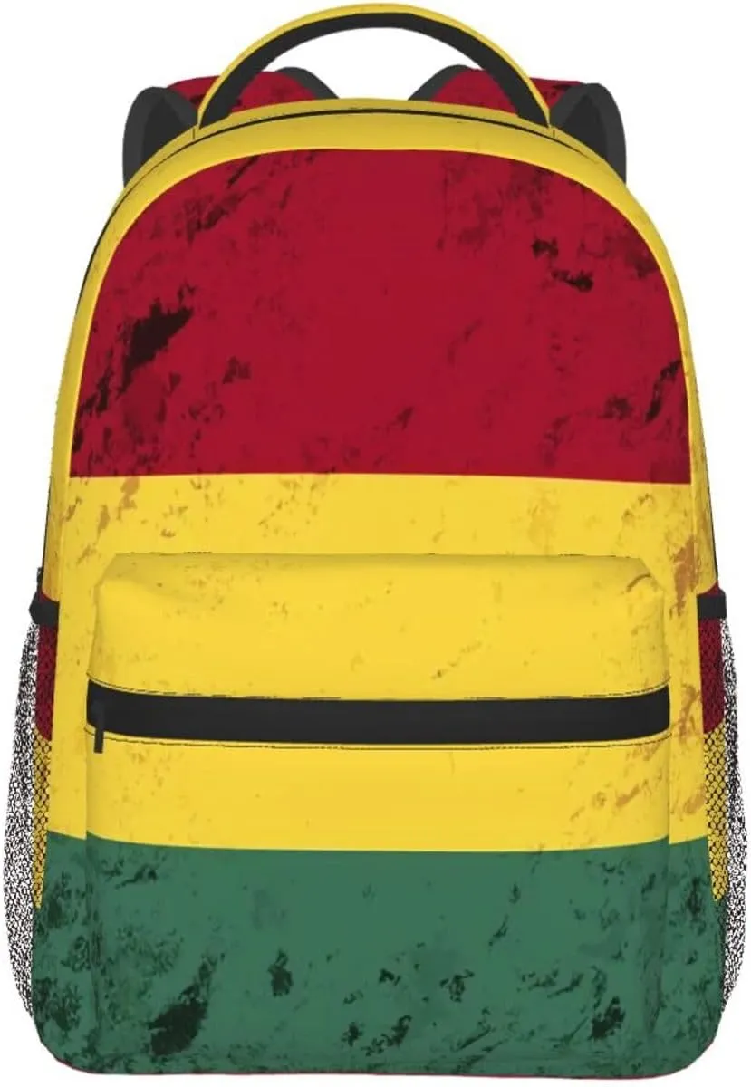 Vintage Bolivian Flag Personalized Backpack Laptop Backpack Sports Travel Shoulder bag Light casual backpack