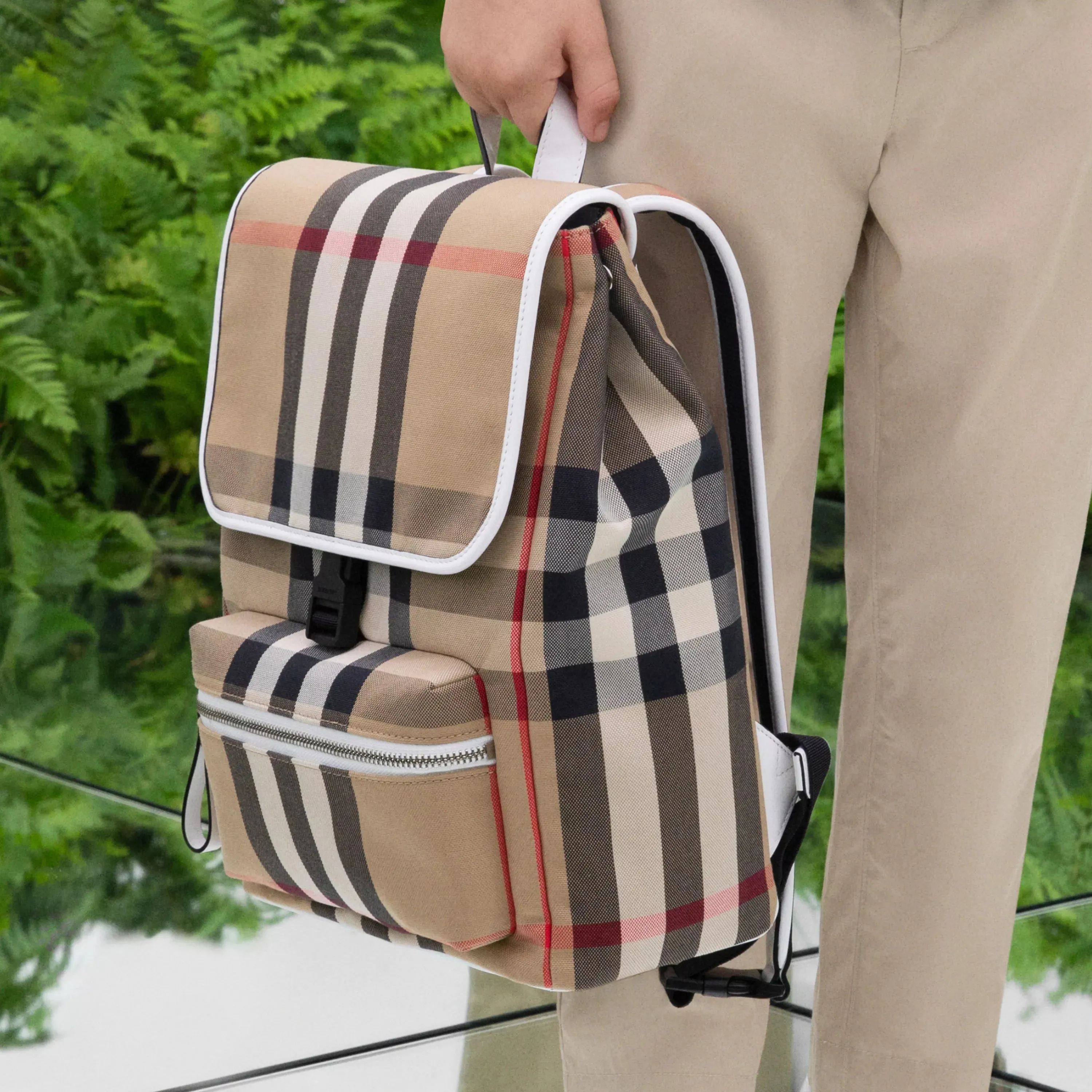 Vintage Check Cotton Backpack