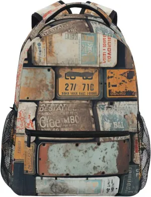 Vintage Cinema Tickets Backpack for Men Women Daypack Travel Laptop Backpack Book Bag 11.4 ×16 In