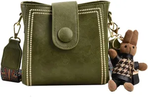 Vintage Fashion Bag with Adjustable Wider Shoulder Strap,Vintage Fashion Crossbody Bag,Vintage Retro Small Water Bucket Bag