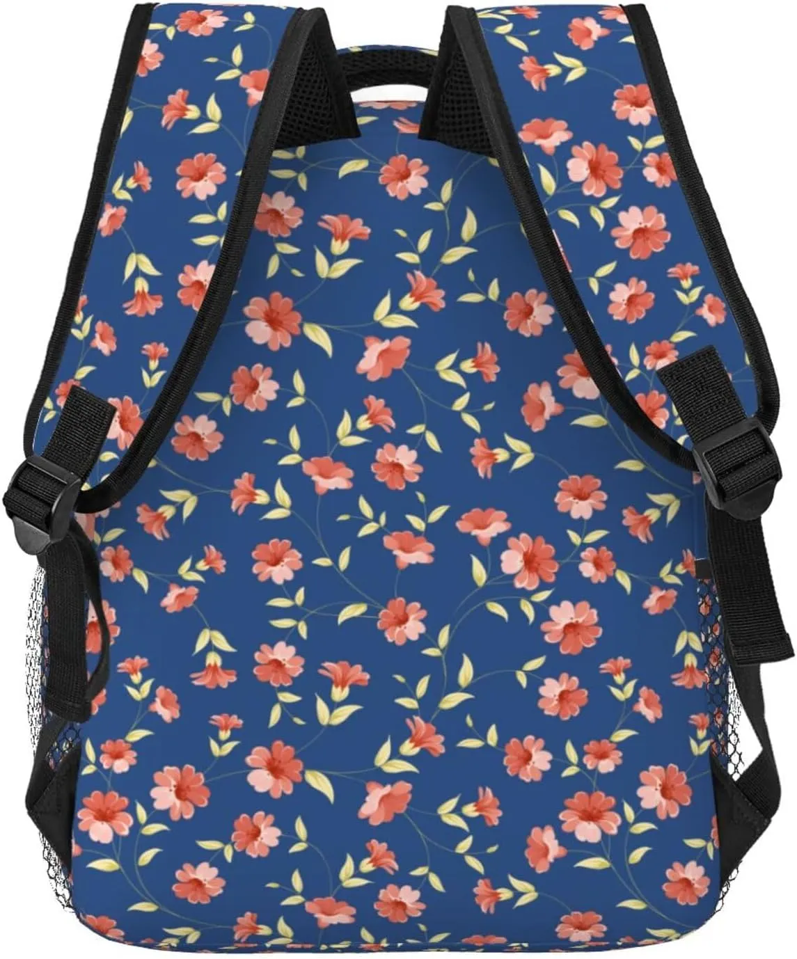 Vintage Floral Backpack Lightweight Laptop Backpack Casual Daypack Travel Double Shoulder Bag For Women Men