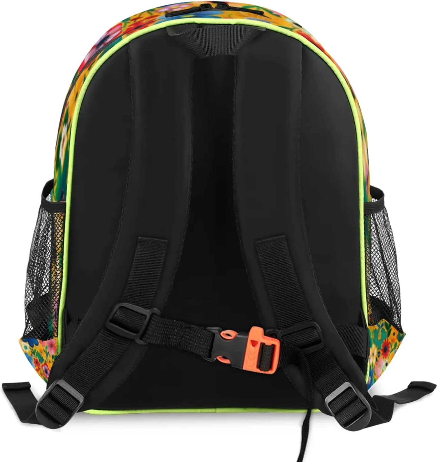 Vintage Flower Custom Backpack with Name Cute Personalized Small Shoulder Bag Waterproof Travel Casual Backpack with Chest Strap 14.2in