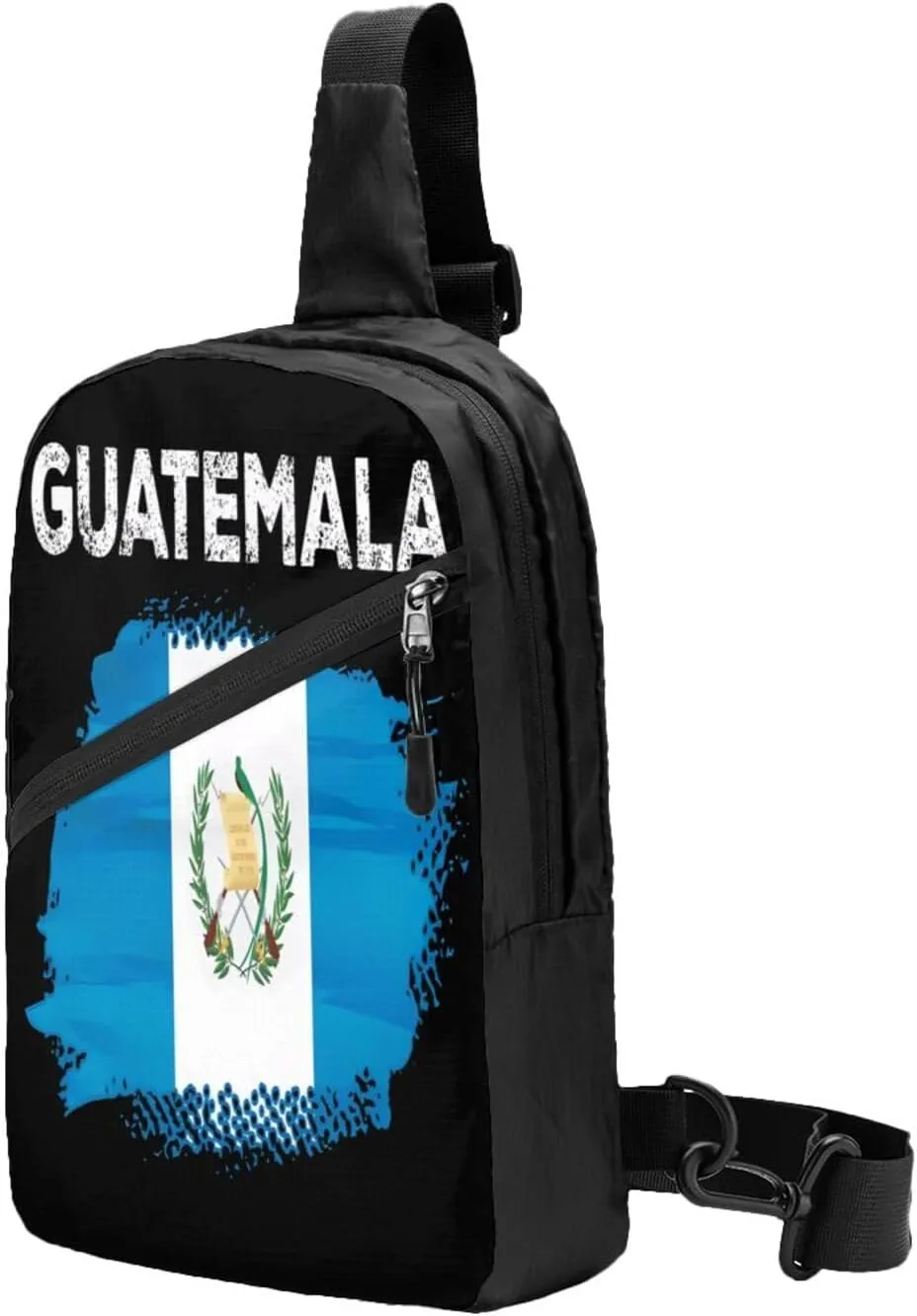 Vintage Guatemala Guatemalan Flag Crossbody Bag Portable Sling Bags Foldable Chest Daypack Reusable Sports Shoulder Backpack Diagonally Casual Rucksack Travel Bag