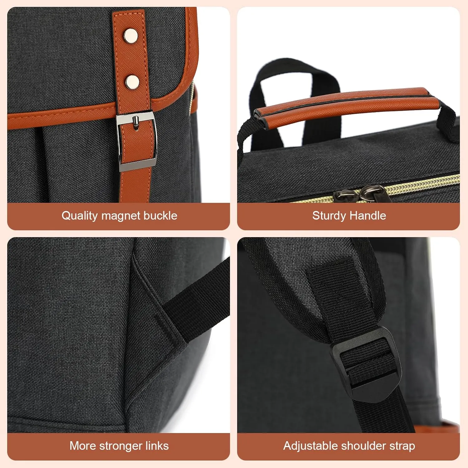 Vintage Laptop Backpack for Travel, College, Fashion Casual Teacher Backpack for Women Men Fits 15.6Inch Notebook