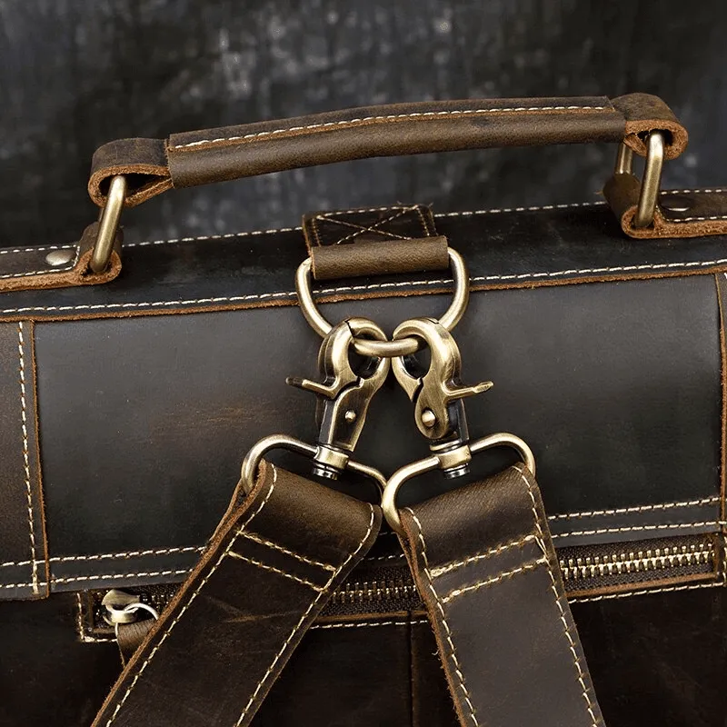 Vintage Leather Backpack by VacationGrabs for Travelers