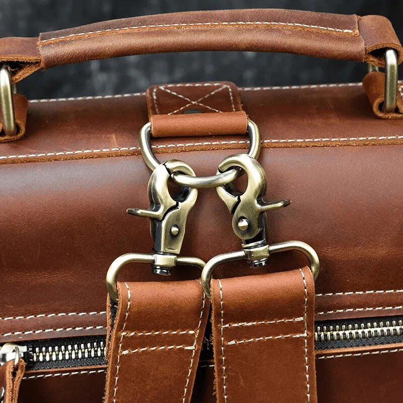 Vintage Leather Backpack by VacationGrabs for Travelers