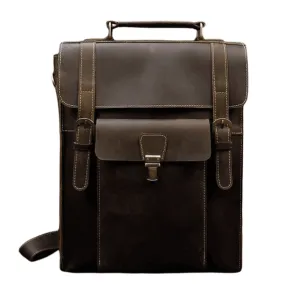 Vintage Leather Backpack by VacationGrabs for Travelers